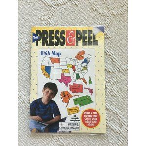 Vintage Uniset USA Map Troll Press and Peel 1994